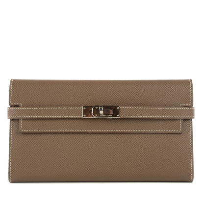 Hermes Epsom Kelly Longue Wallet Etoupe 1 of 14