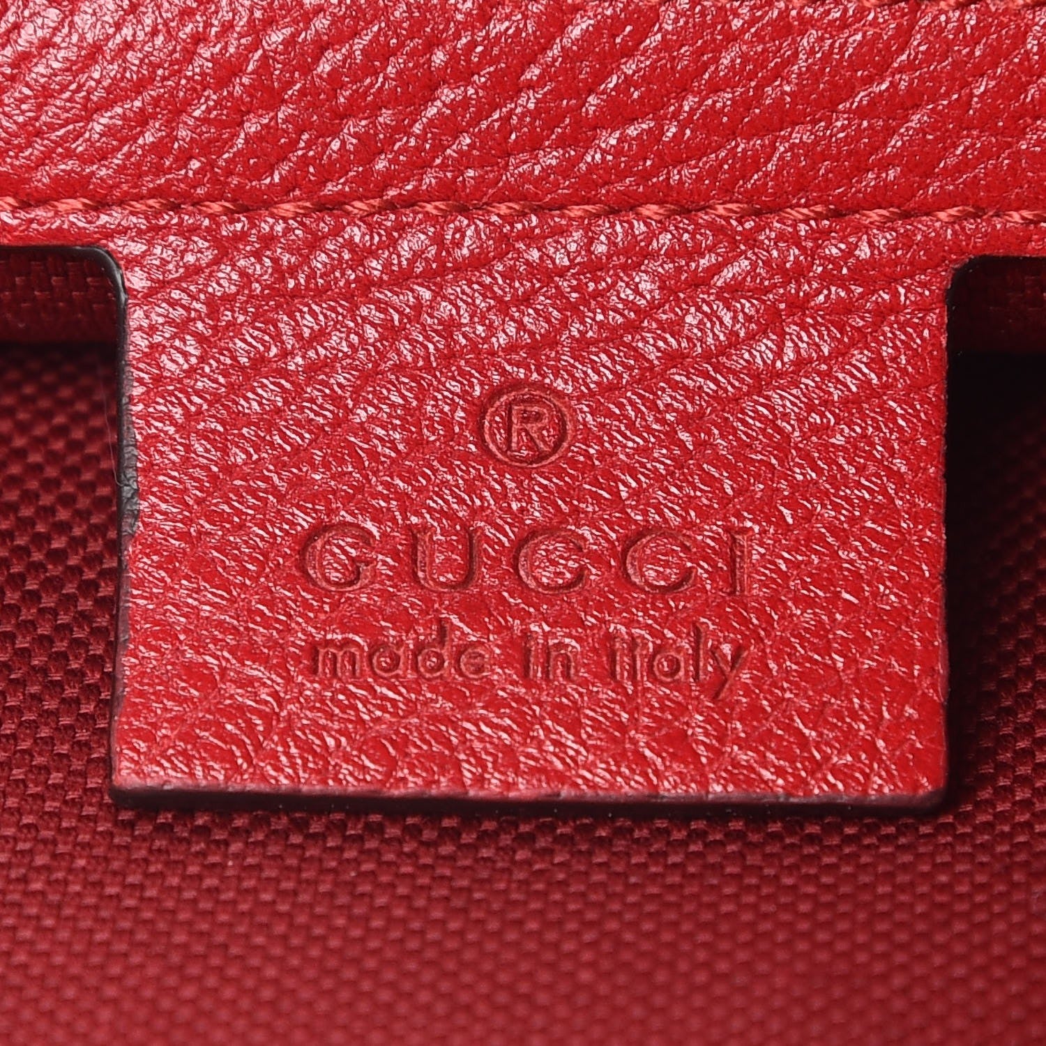 Gucci Canvas Calfskin Sylvie Stripe Logo Mens Tote Red White Blue 6 of 9