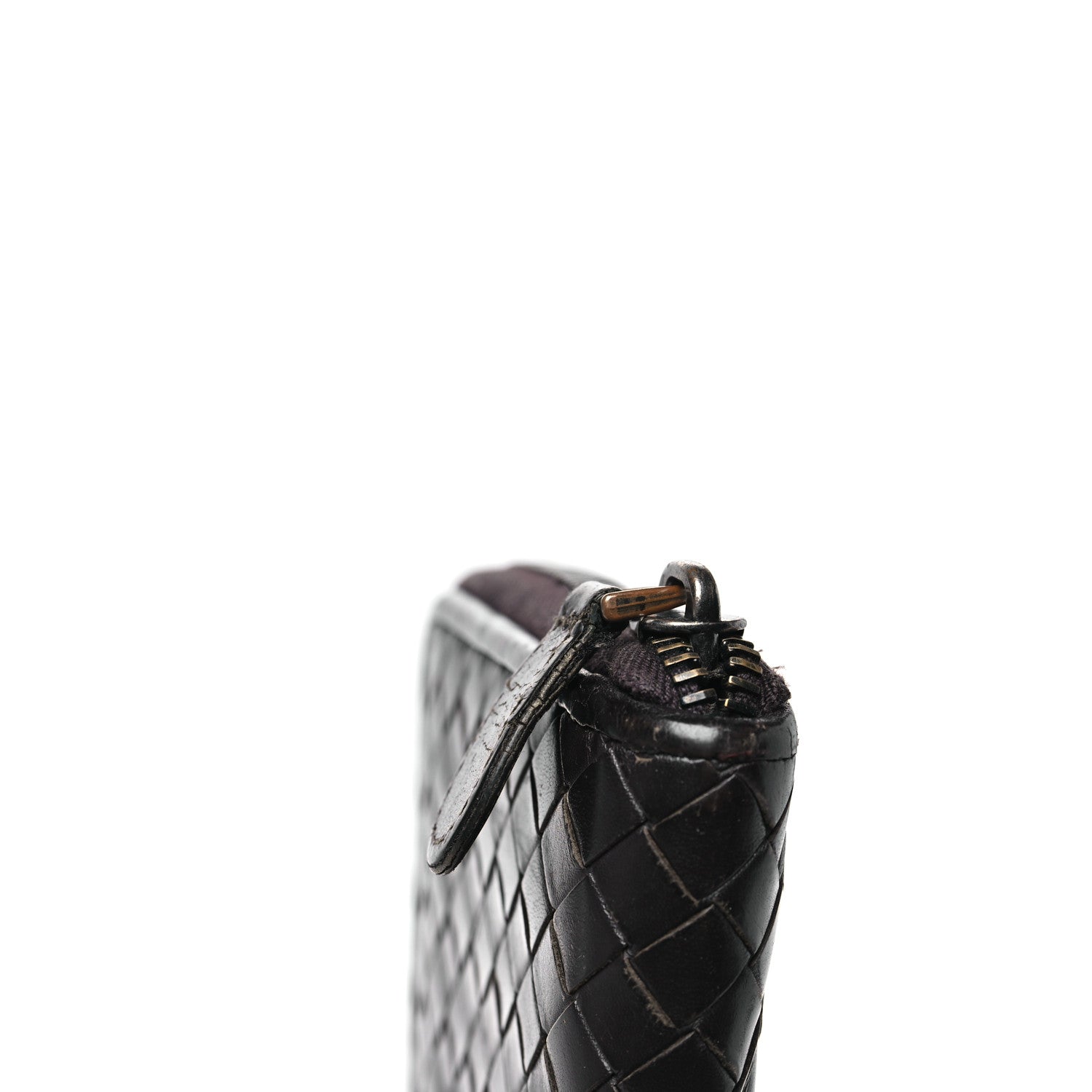 Bottega Veneta Nappa Intrecciato Zip Around Wallet Ebano 9 of 9