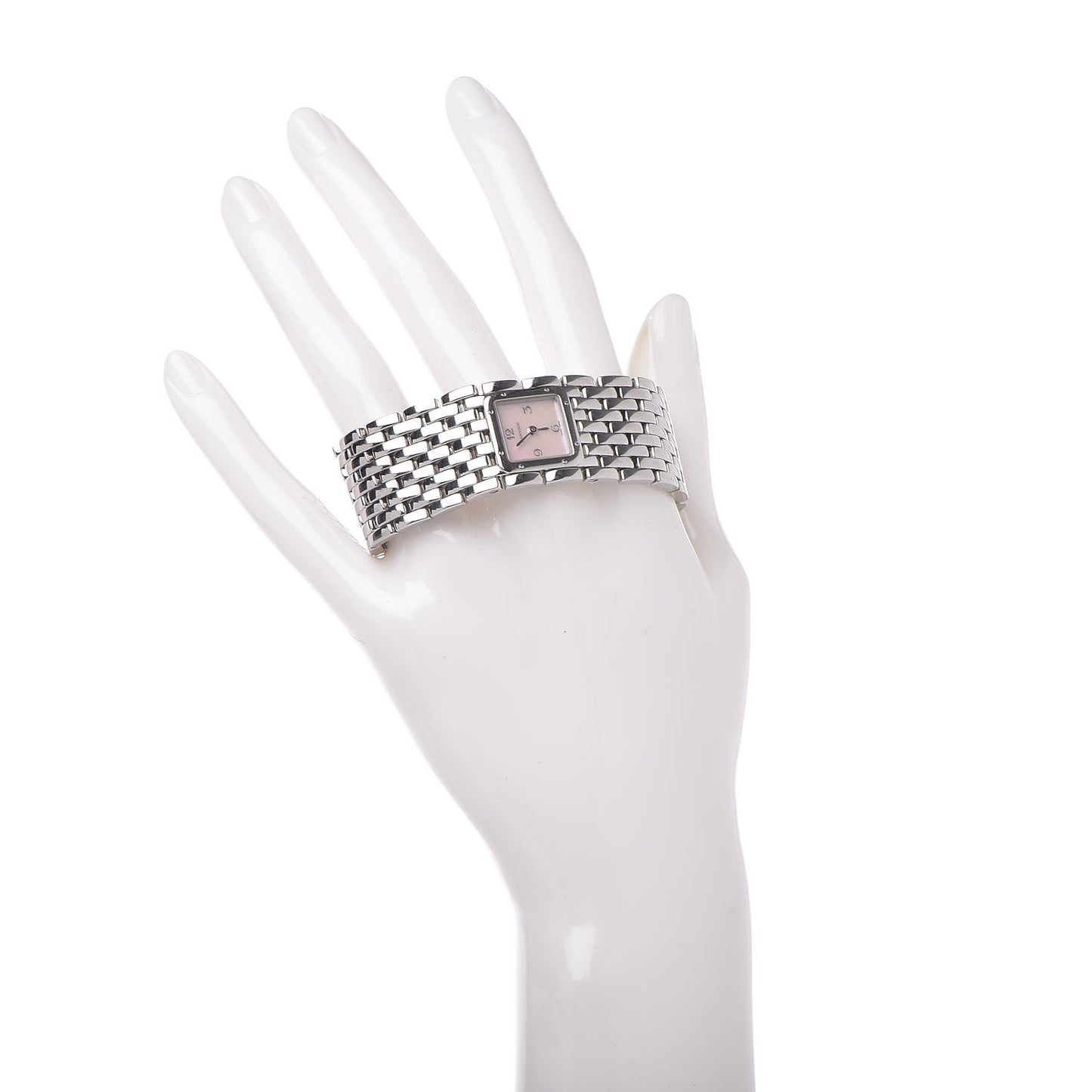 Stainless Steel Pink Mother of Pearl 21mm Panthere Ruban Quartz Watch