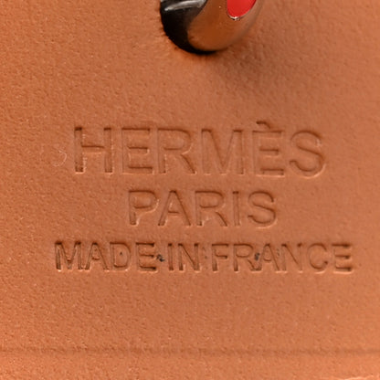 Hermes Vache Hunter Toile Herbag Zip 31 PM Rouge Tomate Natural 8 of 11