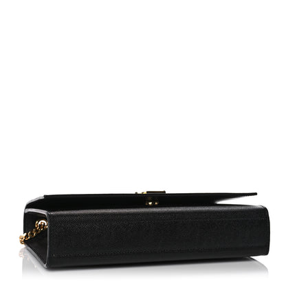 Saint Laurent Grain De Poudre Medium Classic Monogram Kate Satchel Black 4 of 11