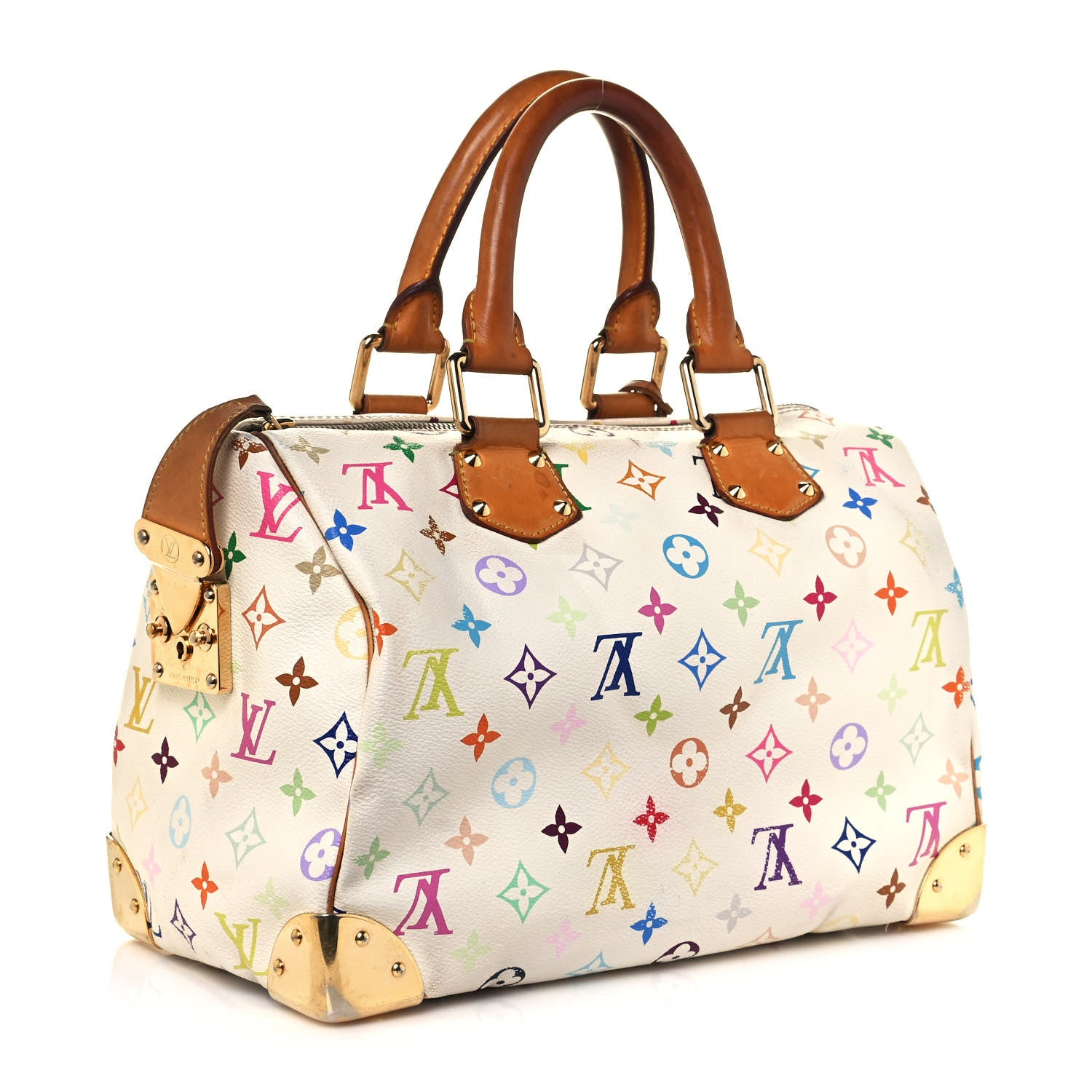 Louis Vuitton Monogram Multicolor Speedy 30 White 3 of 21
