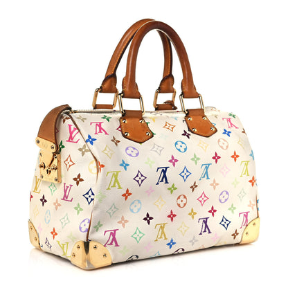 Louis Vuitton Monogram Multicolor Speedy 30 White 3 of 21