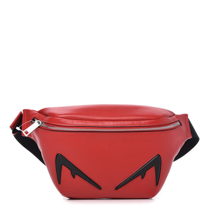 Fendi Vitello Grace Light Century Devil Eyes Belt Bag Rosso Black 1 of 10