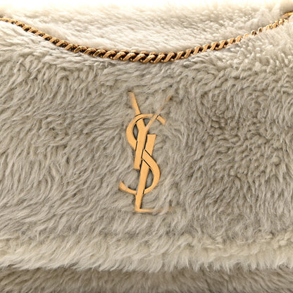 Saint Laurent Shearling Medium Monogram Kate Satchel Grey 8 of 13