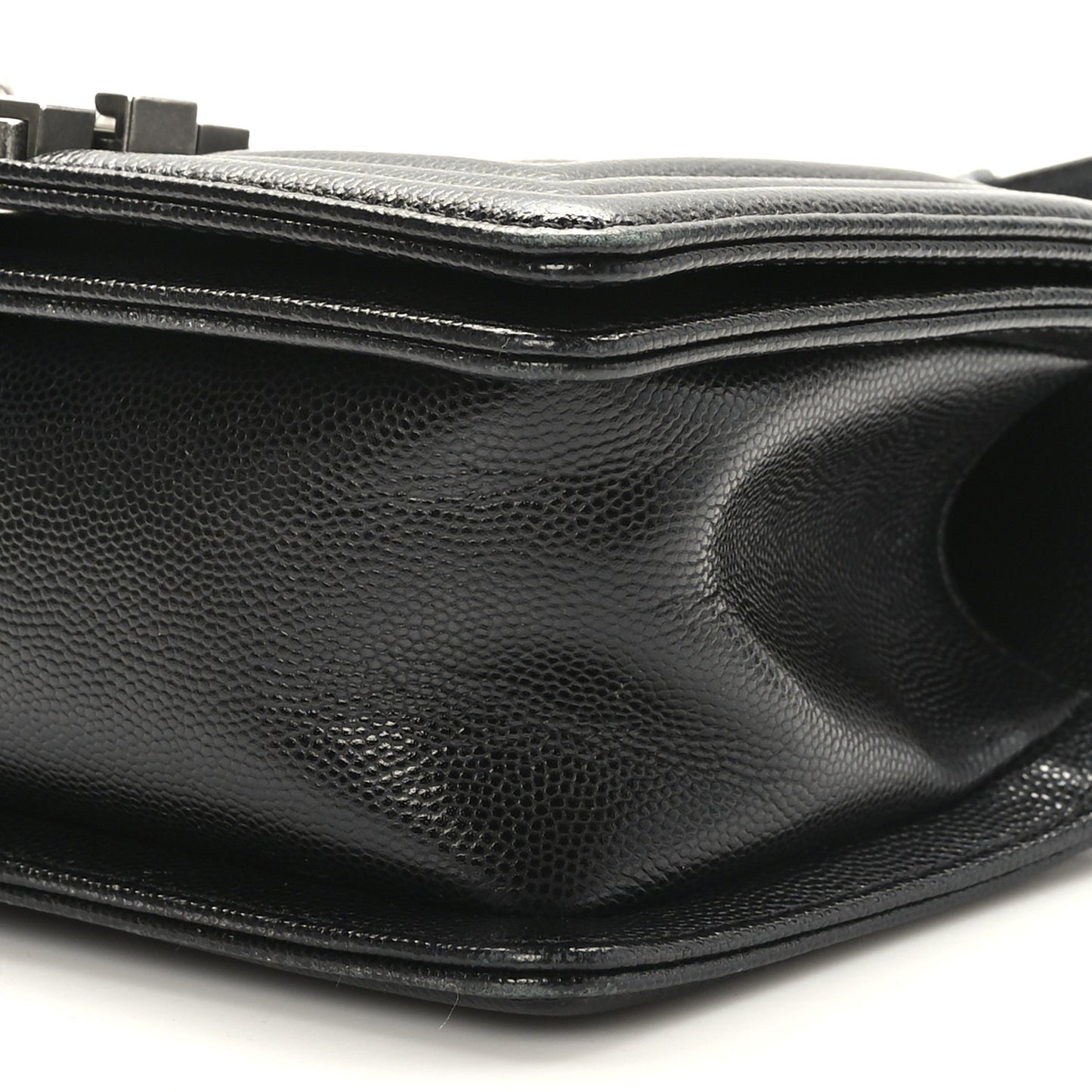 Caviar Quilted Small Boy Flap Black
