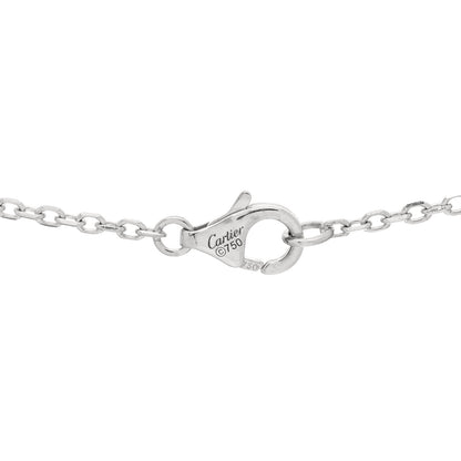 Cartier 18K White Gold Diamond Interlocking LOVE Paved Necklace 3 of 3