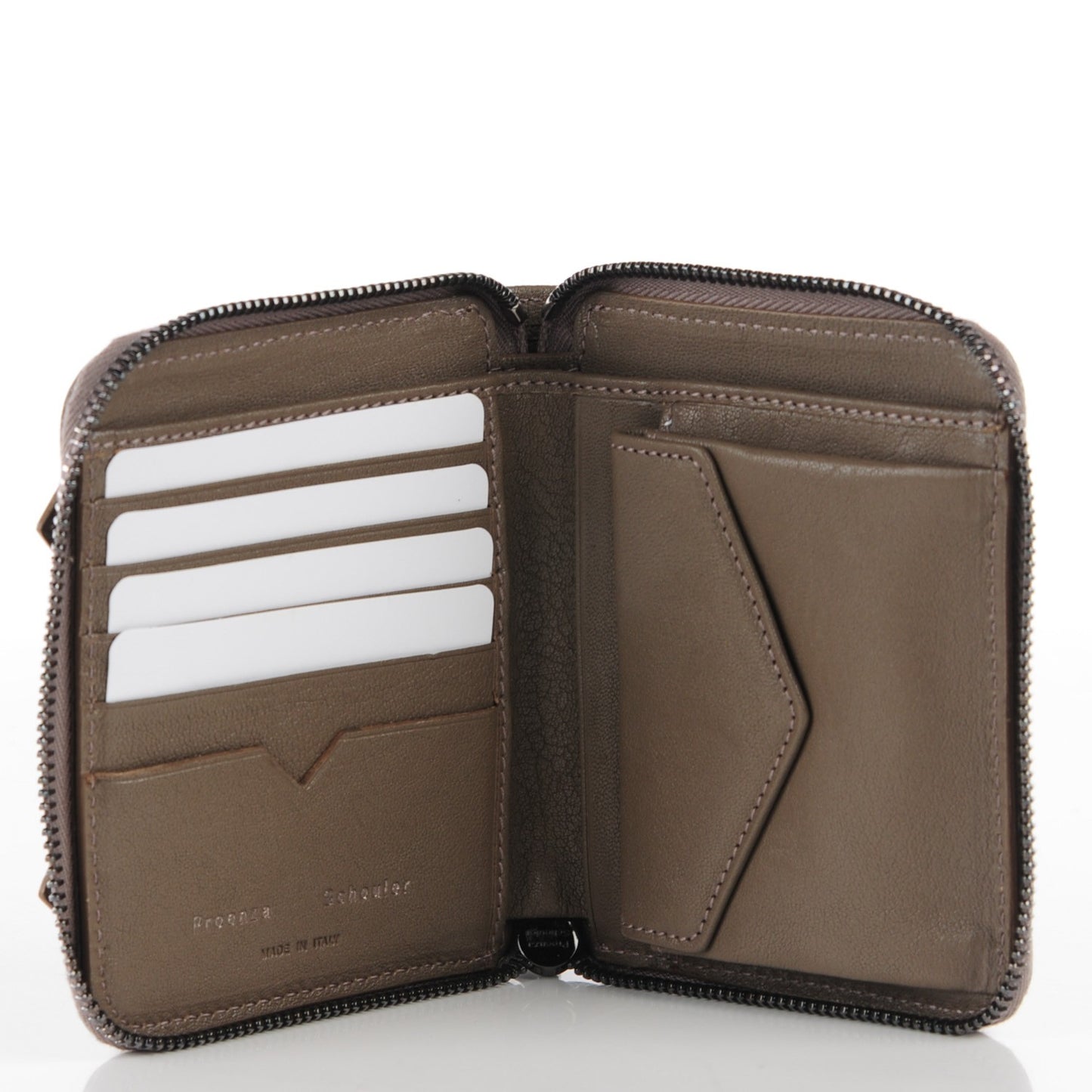 Lambskin PS1 Small Zip Wallet Smoke
