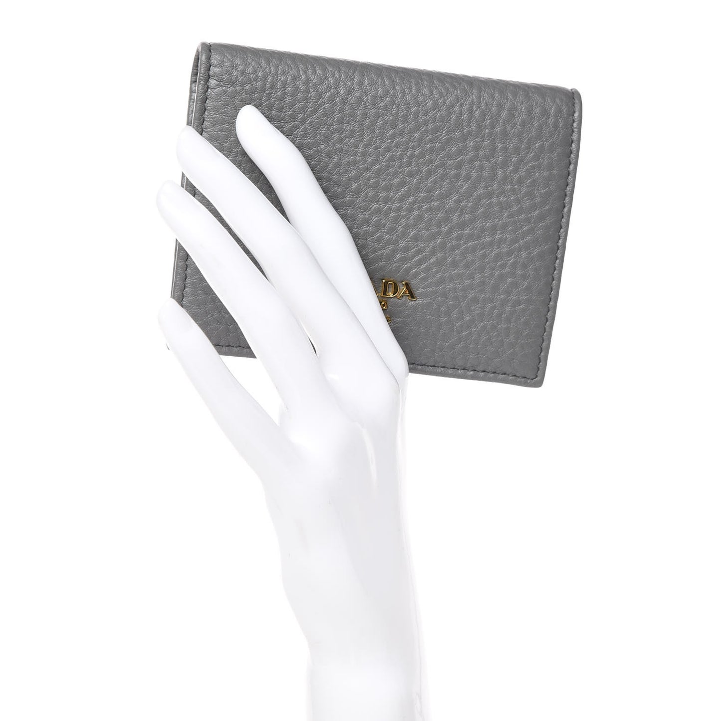 Vitello Grain Bi-Fold Wallet Marmo