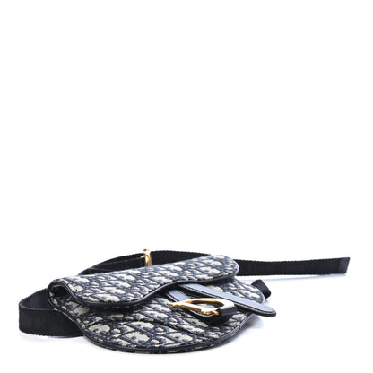 Christian Dior Oblique Saddle Belt Bag Blue 3 of 4