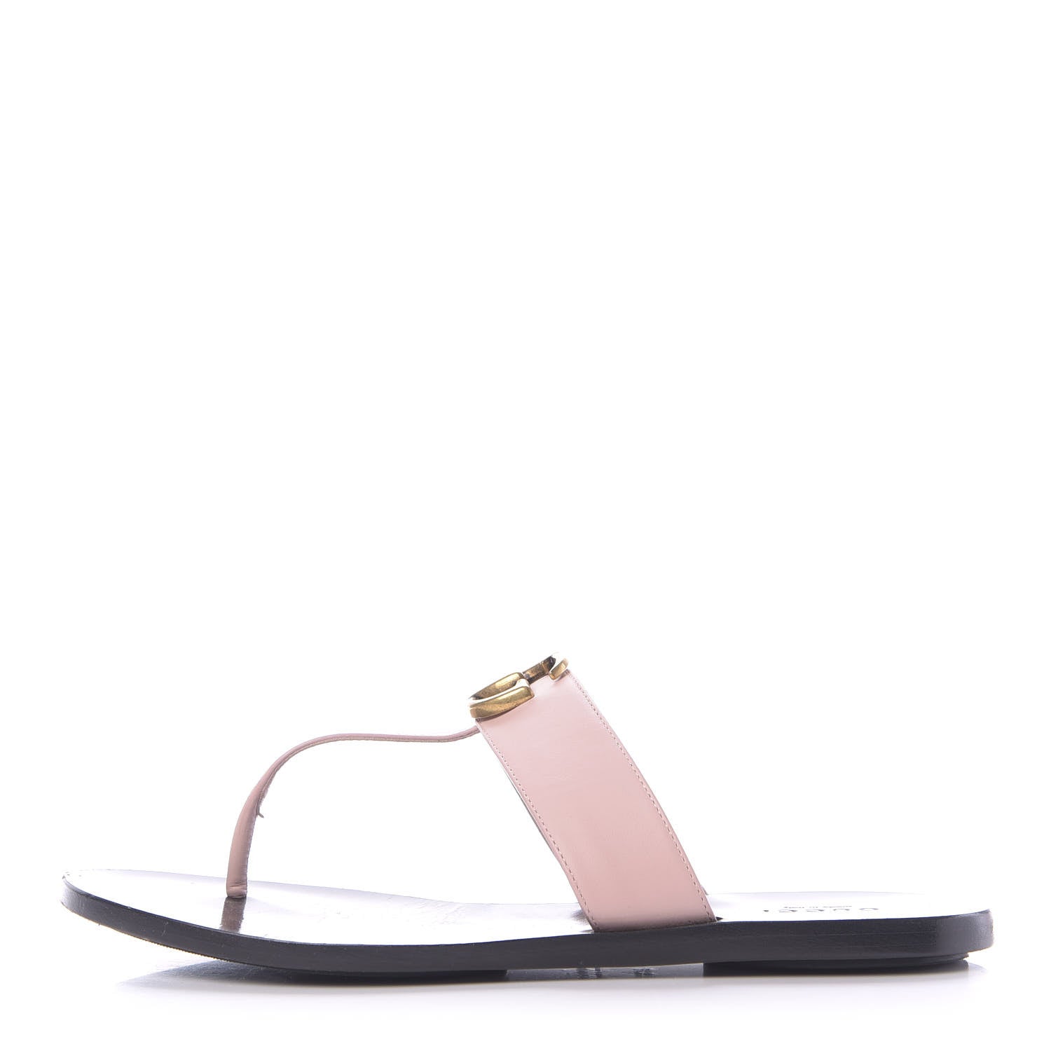 Gucci Calfskin GG Marmont Thong Sandals 37.5 Perfect Pink 1 of 10