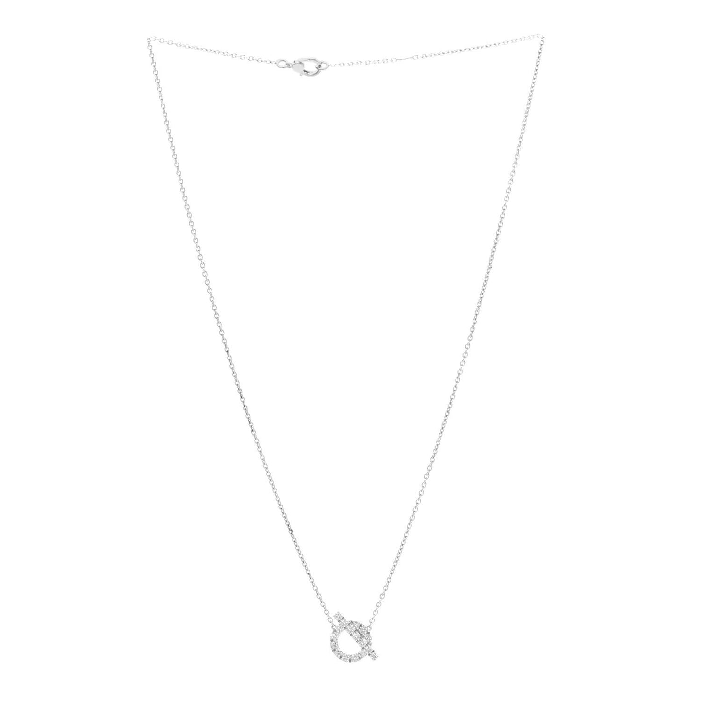 18K White Gold Diamond Finesse Pendant Necklace