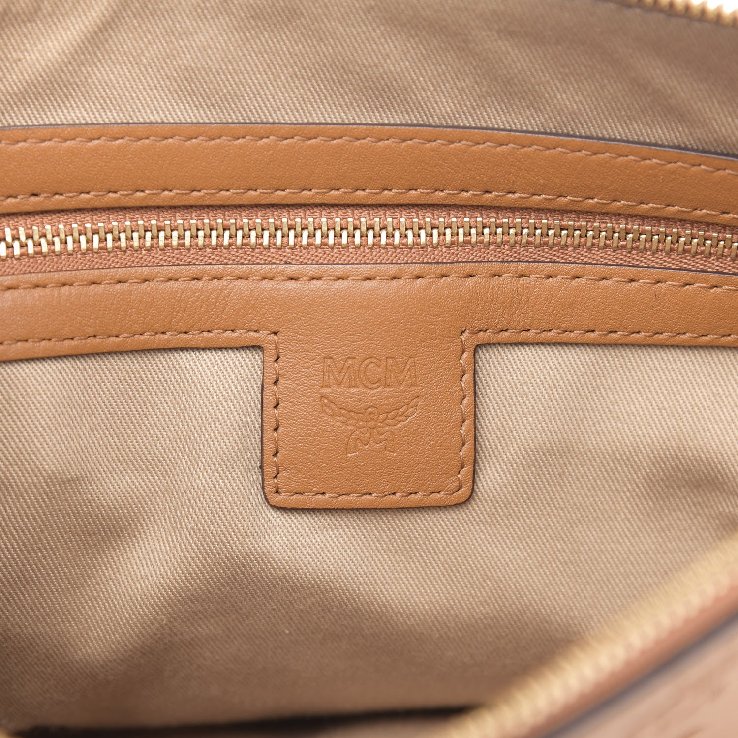 MCM Calfskin Ottomar Crossbody Pouch Cognac 6 of 16