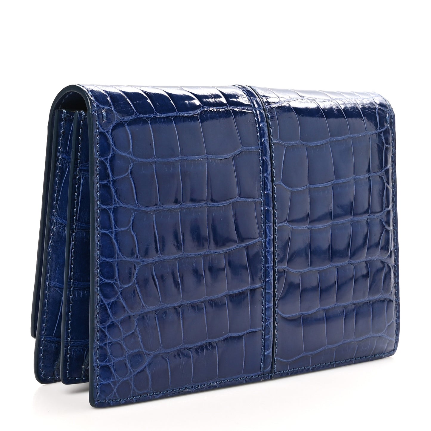Alligator Flap Clutch Blue