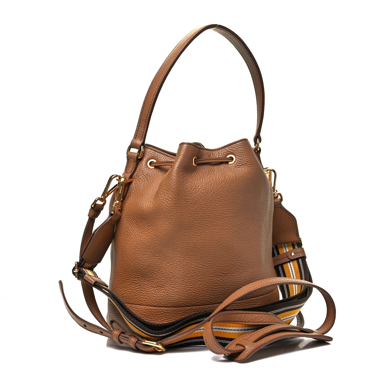 Prada Vitello Daino Bucket Bag Cannella 2 of 7
