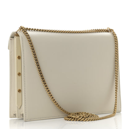 Saint Laurent Smooth Calfskin Monogram Cassandra Clasp Bag Crema Soft 3 of 13