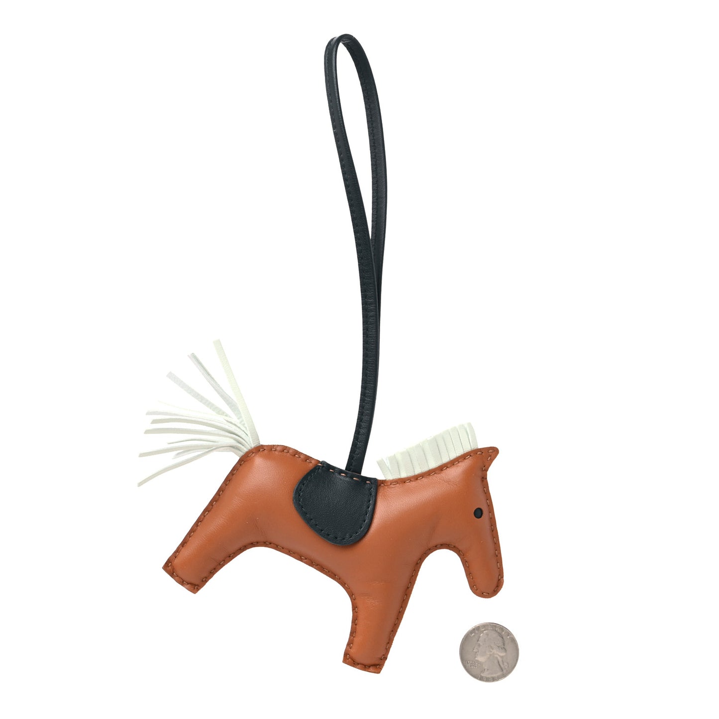 Milo Lambskin Grigri Rodeo Horse Bag Charm PM Gold Vert Cypress Vert Fizz