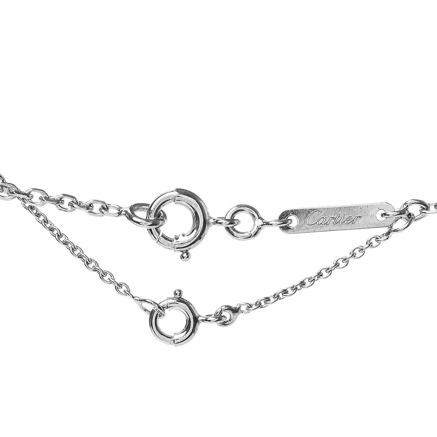 18K White Gold Medium Hearts and Symbols Necklace