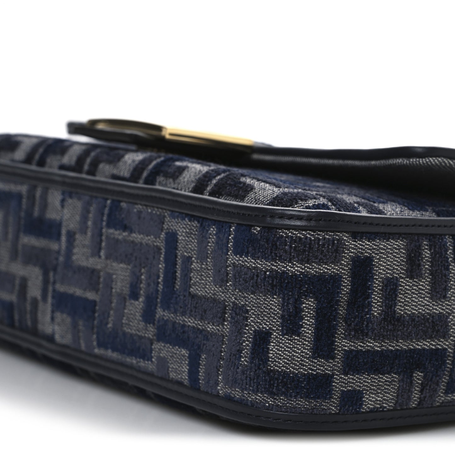 Chenille FF Embroidered Baguette Dark Blue Grey