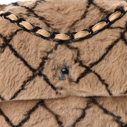 Chanel Lapin Fur Quilt Pattern Flap Beige 11 of 11