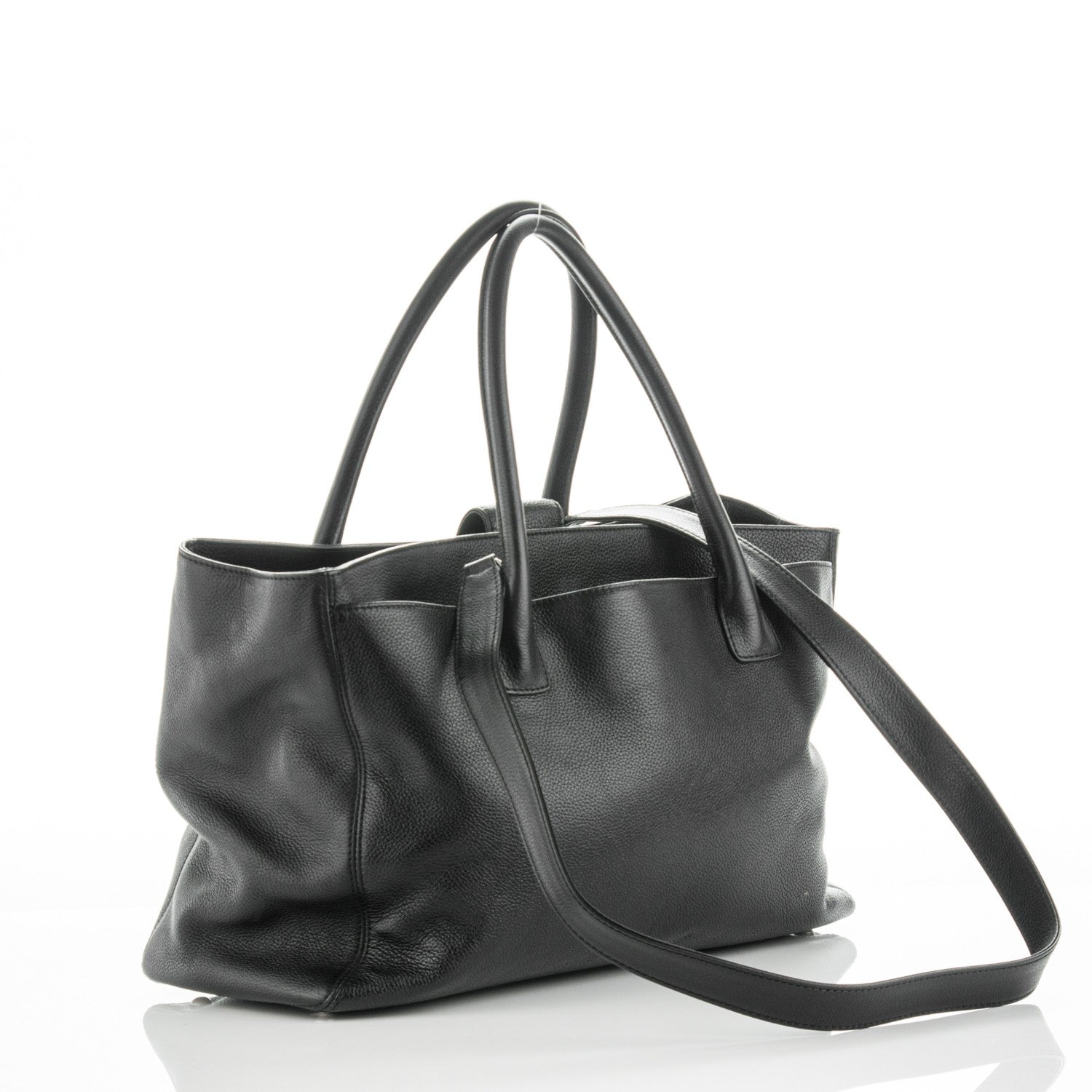 Chanel Calfskin Cerf Executive Shopper Tote Black 3 of 9
