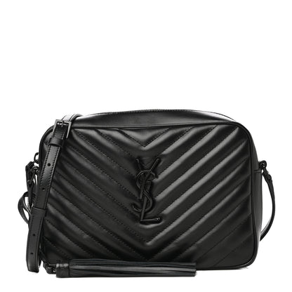 Saint Laurent Calfskin Matelasse Monogram Lou Camera Bag Black 1 of 15