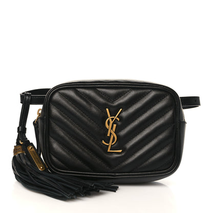 Saint Laurent Calfskin Matelasse Monogram Lou Belt Bag Black 1 of 8
