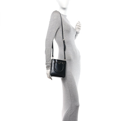 Prada Spazzolato Triangle Small Double Handle Crossbody Tote Black 2 of 10