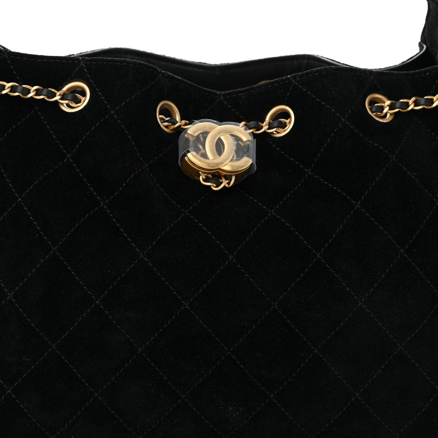 Chanel Suede Quilted Small Chanel 25 Handbag Black 8 of 11