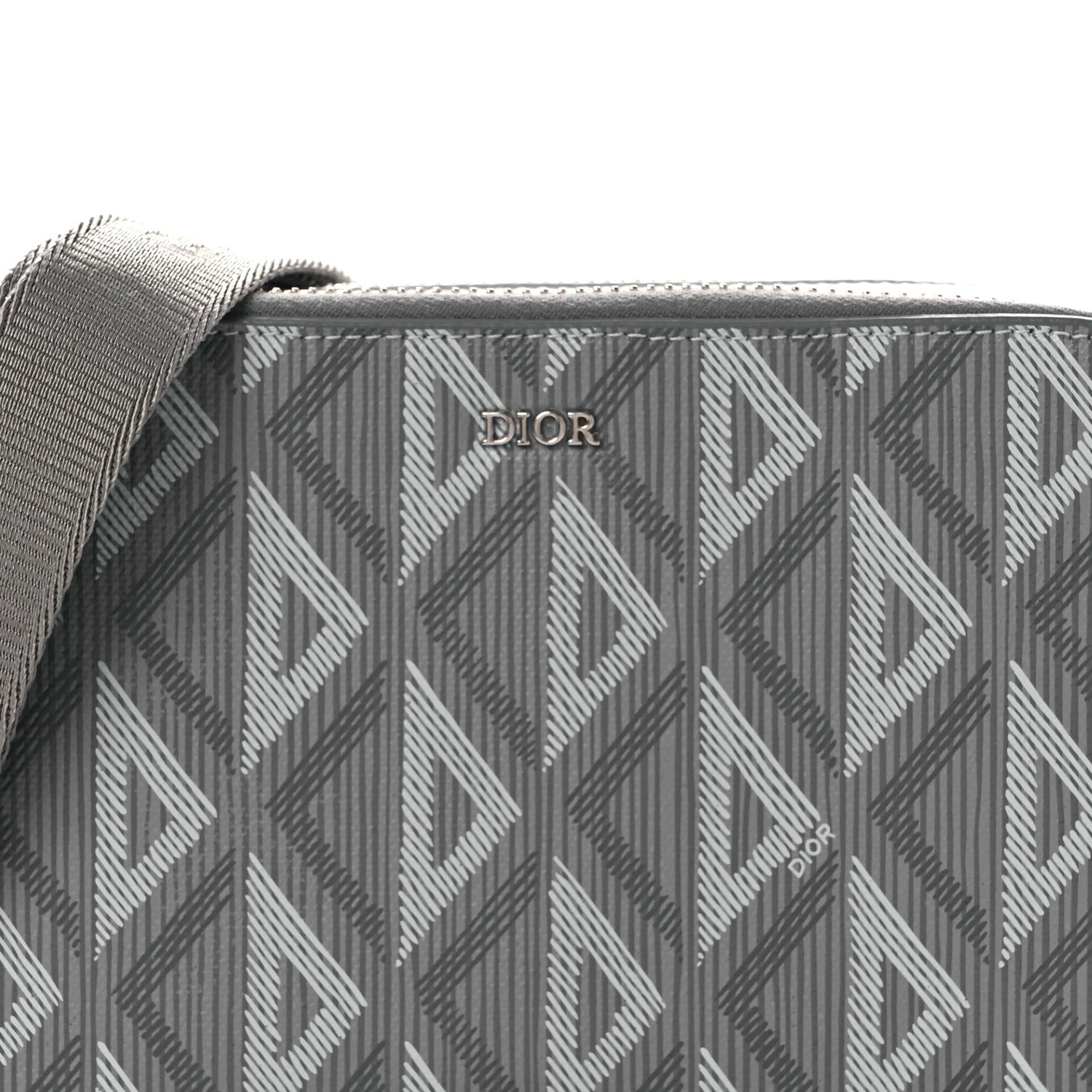 Christian Dior Coated Canvas CD Diamond Messenger Pouch Grey