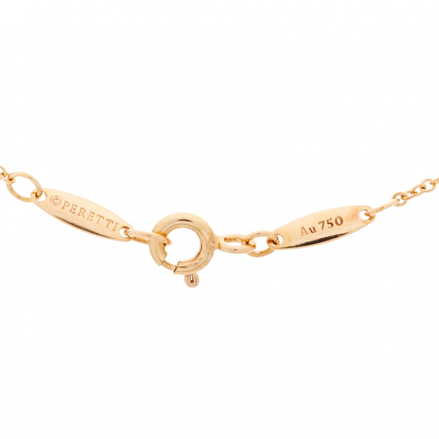 18K Rose Gold Diamond .07ct Elsa Peretti Diamonds by the Yard Pendant Necklace