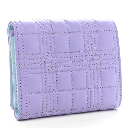 Burberry Lambskin Quilted Small Lola Folding Wallet Soft Violet 3 of 6