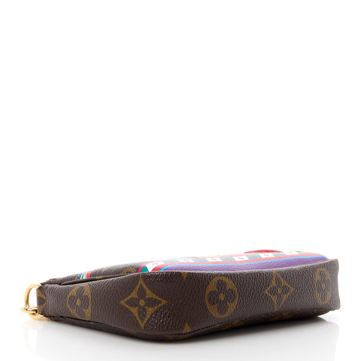 LOUIS VUITTON Monogram 2020 Christmas Animation Bumper Cars Mini Pochette Accessories Coquelicot