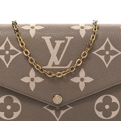 Louis Vuitton Empreinte Monogram Giant Felicie Pochette Tourterelle Creme 7 of 9