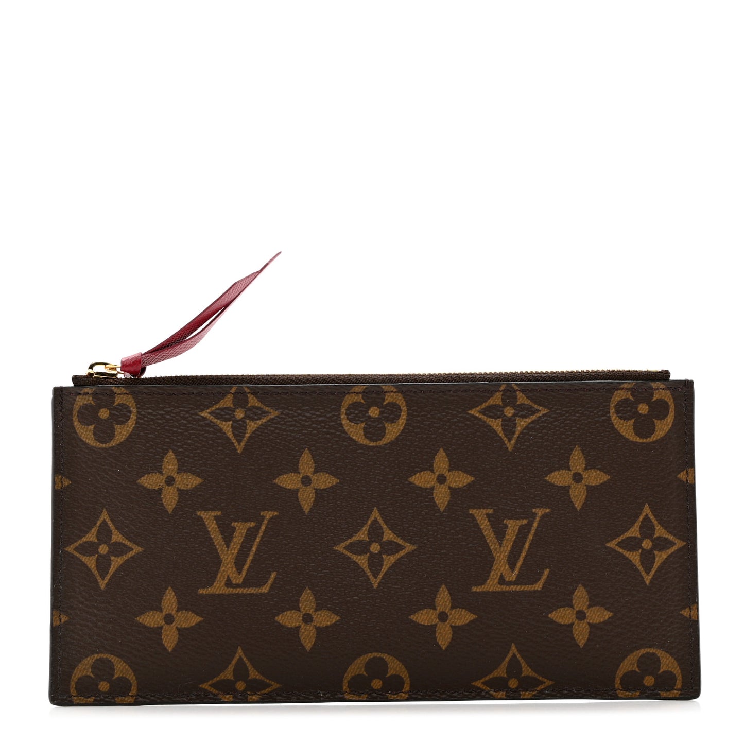 Monogram Felicie Chain Wallet Zippered Insert Fuchsia