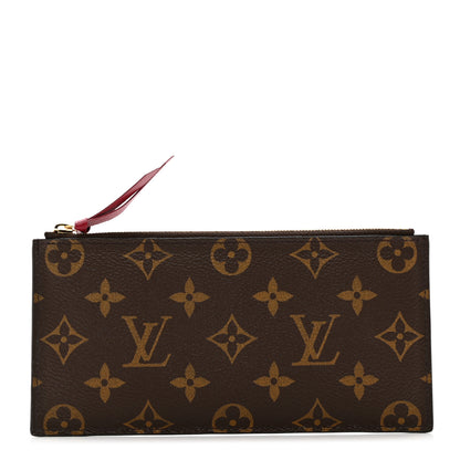 Louis Vuitton Monogram Felicie Chain Wallet Zippered Insert Fuchsia 1 of 6