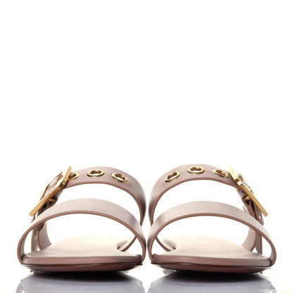 Christian Dior Calfskin D-Dior Slide Sandals 39 Rose De Vents 2 of 8