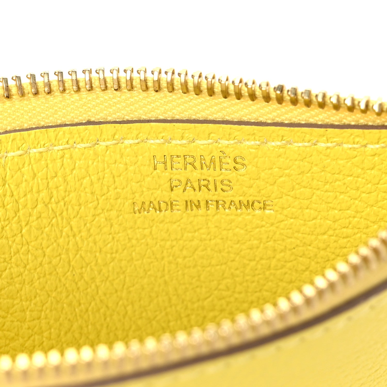 Hermes Evercolor Bi-Color Constance Slim Wallet Gold Lime 9 of 12