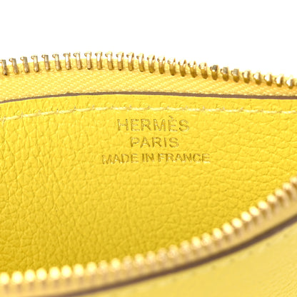 Hermes Evercolor Bi-Color Constance Slim Wallet Gold Lime 9 of 12