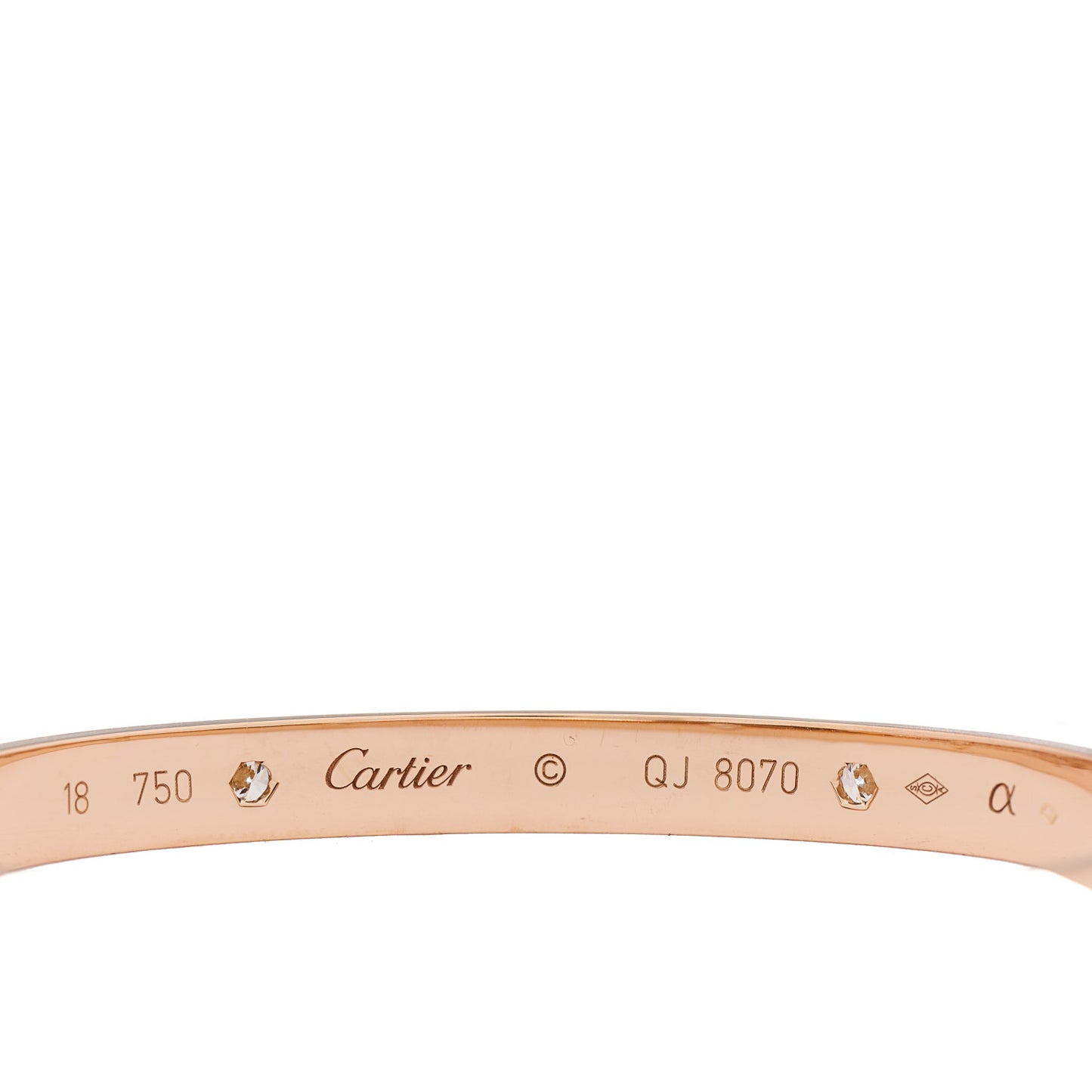 18K Pink Gold 4 Diamond LOVE Bracelet 18