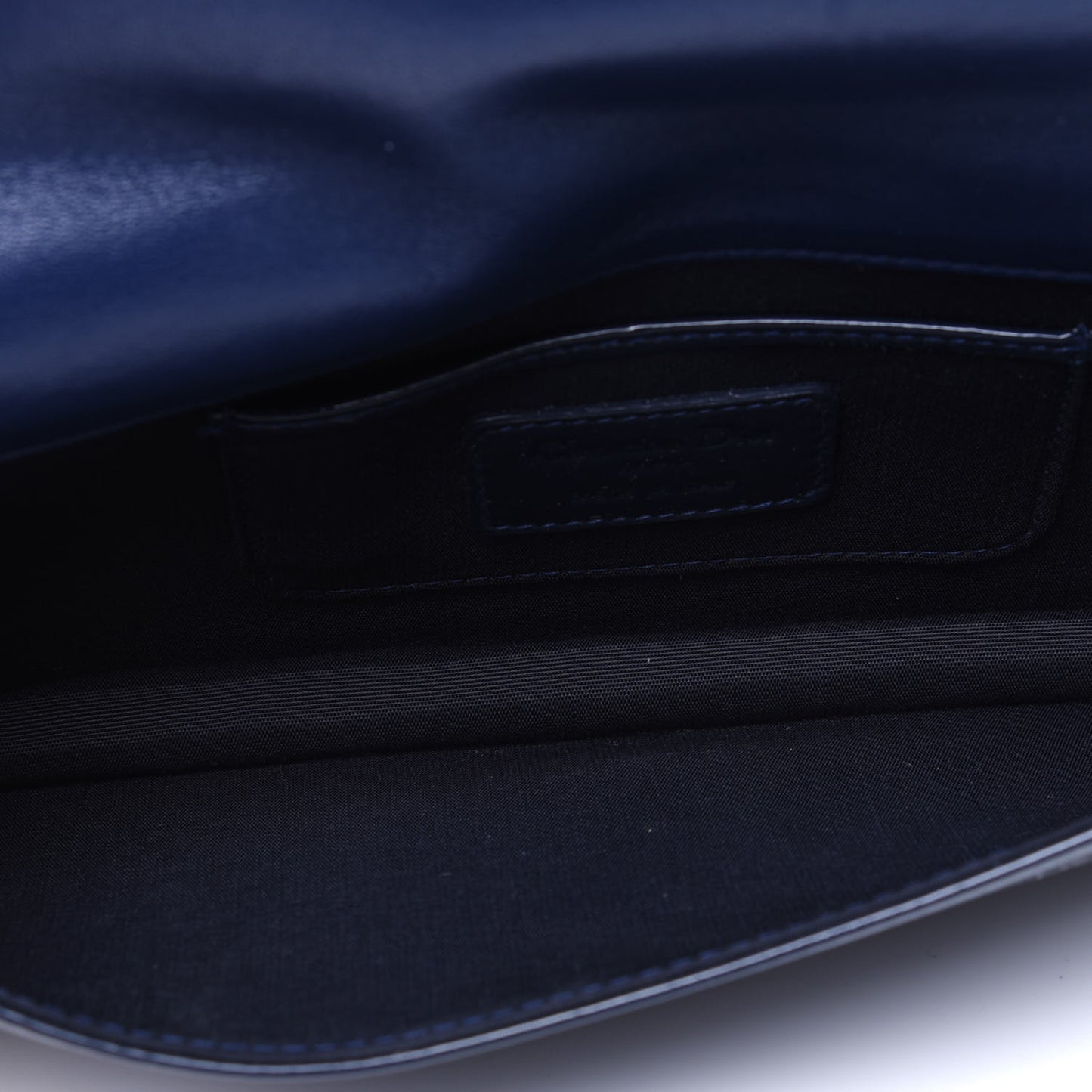 Patent Cannage Lady Dior Convertible Clutch Navy Blue