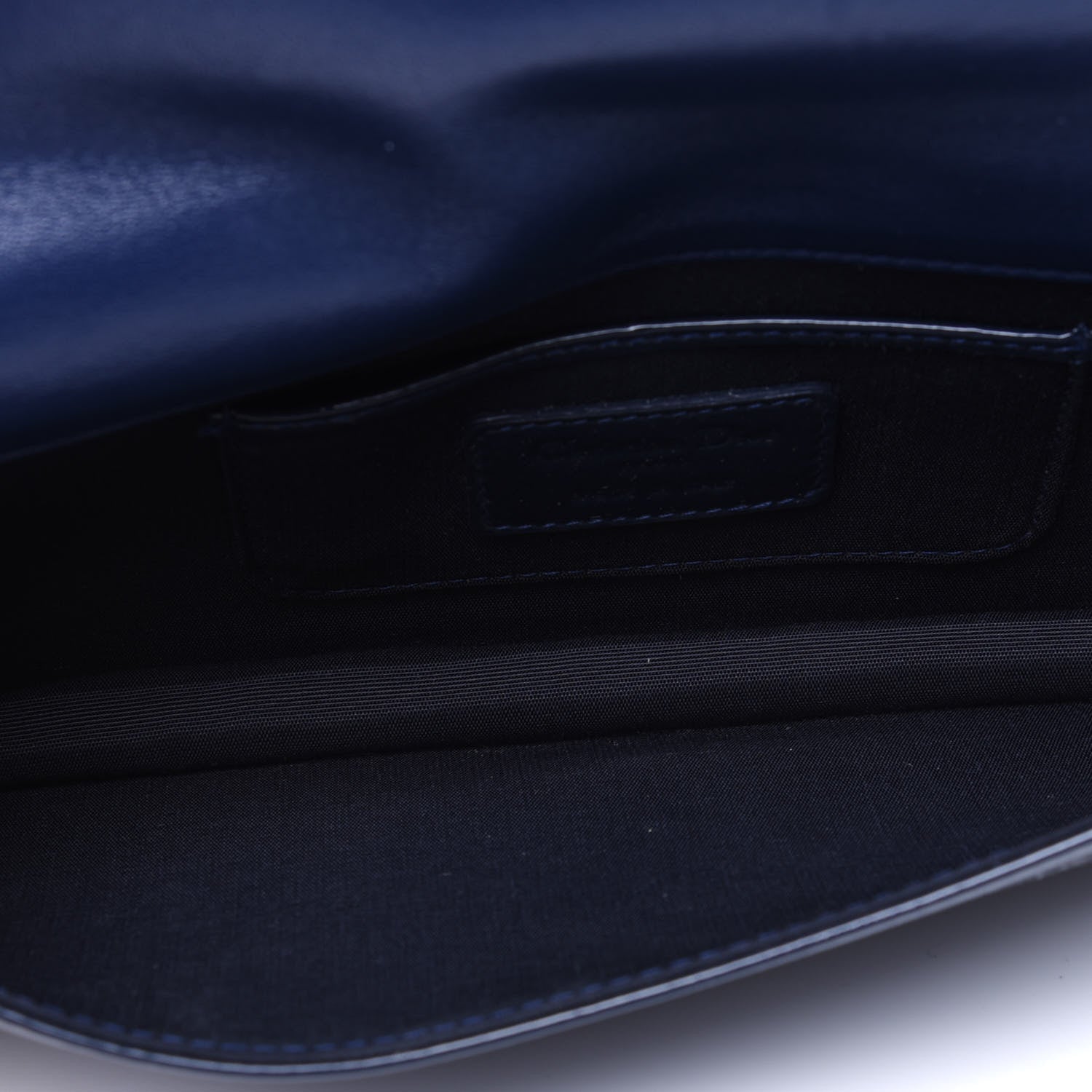Christian Dior Patent Cannage Lady Dior Convertible Clutch Navy Blue 5 of 14