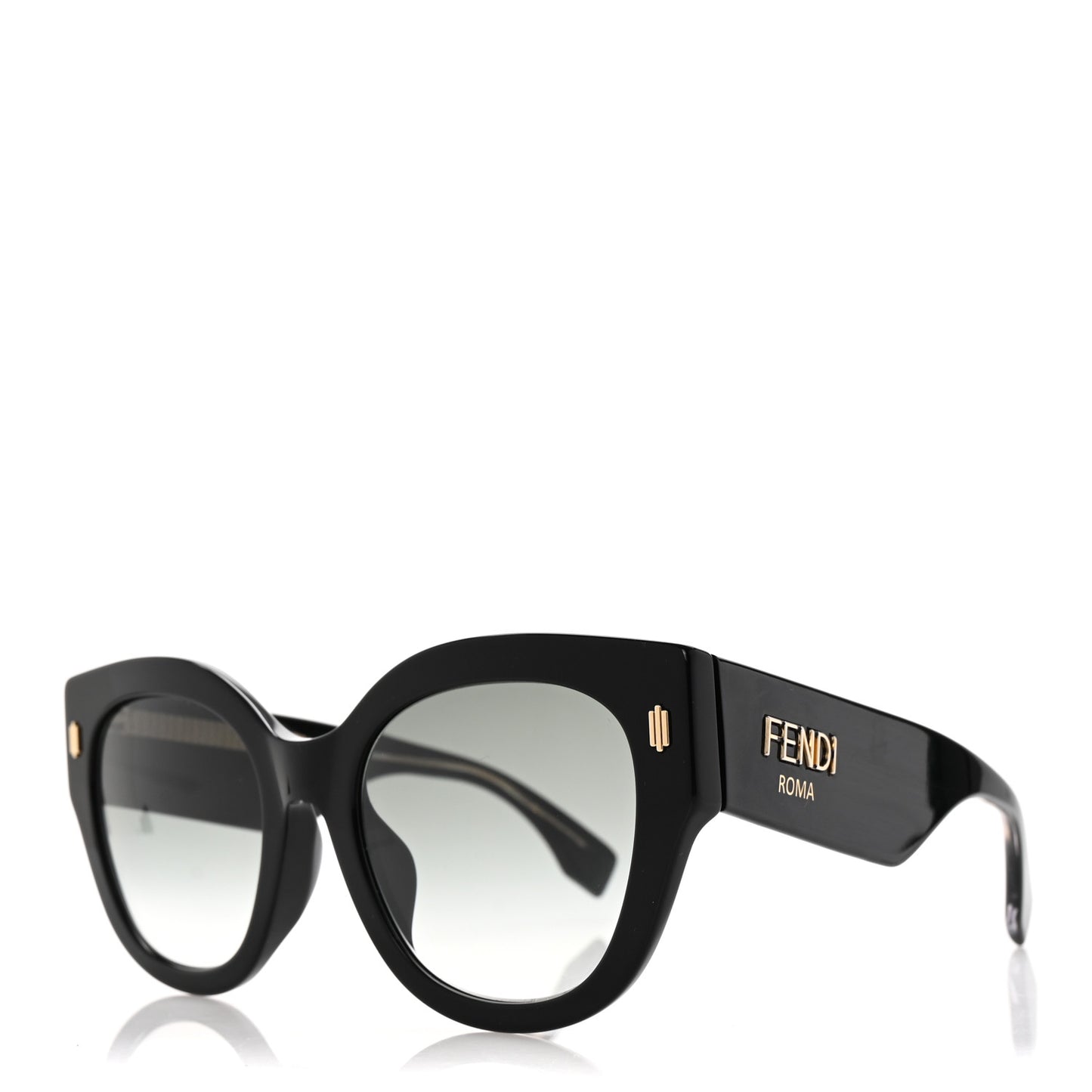 Acetate Cat Eye Sunglasses FF0452/F/S Black
