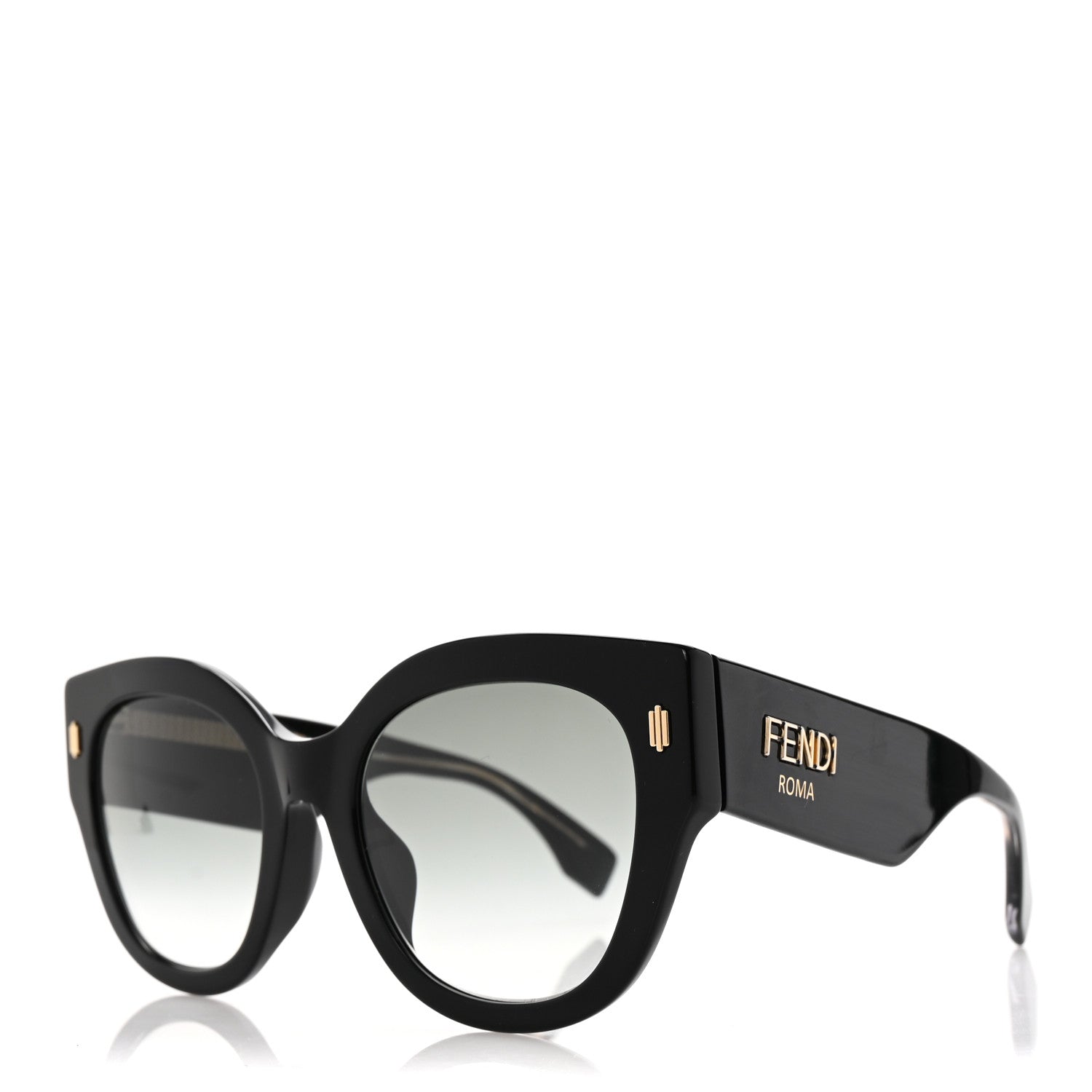 Fendi Acetate Cat Eye Sunglasses FF0452/F/S Black 1 of 8