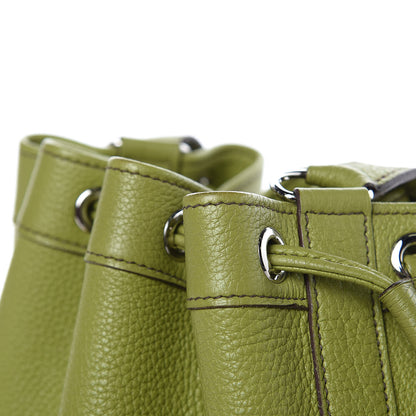 Hermes Taurillon Clemence Market Drawstring 18 Vert Anis 8 of 12