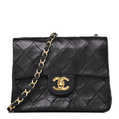 Chanel Lambskin Quilted Mini Square Flap Black 1 of 10
