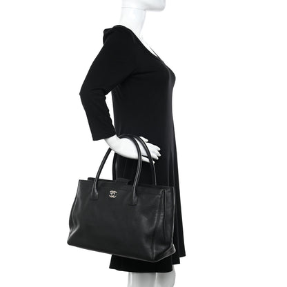 Chanel Calfskin Cerf Executive Shopper Tote Black 2 of 11