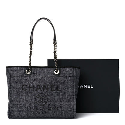 Chanel Lurex Boucle Small Deauville Tote Black 11 of 11