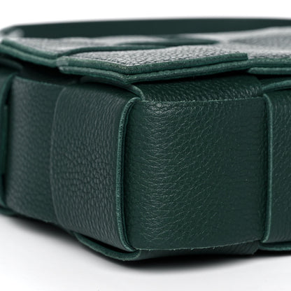 Bottega Veneta Grained Calfskin Maxi Intrecciato Cassette Crossbody Bag Raintree Green 10 of 14